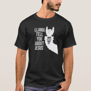 T-shirt Llama Vous Parlera de Jésus Bible Chrétienne Évan