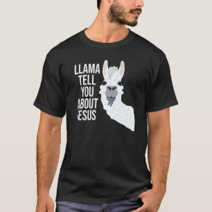 T-shirt Llama vous parlera de Jésus Bible chrétienne Évan
