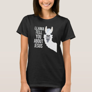 T-shirt Llama vous parlera de Jésus Bible chrétienne Évan