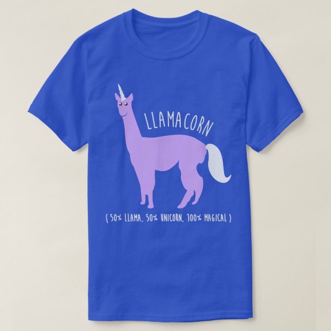 T-shirt Llamacorn, Drôle Mignonne 50 Llama 50 Unicorn Cade (Design devant)
