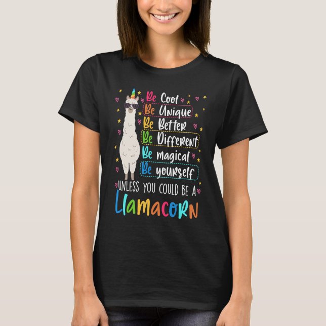 T-shirt Llamacorn Graphic For Teachers And Students (Devant)