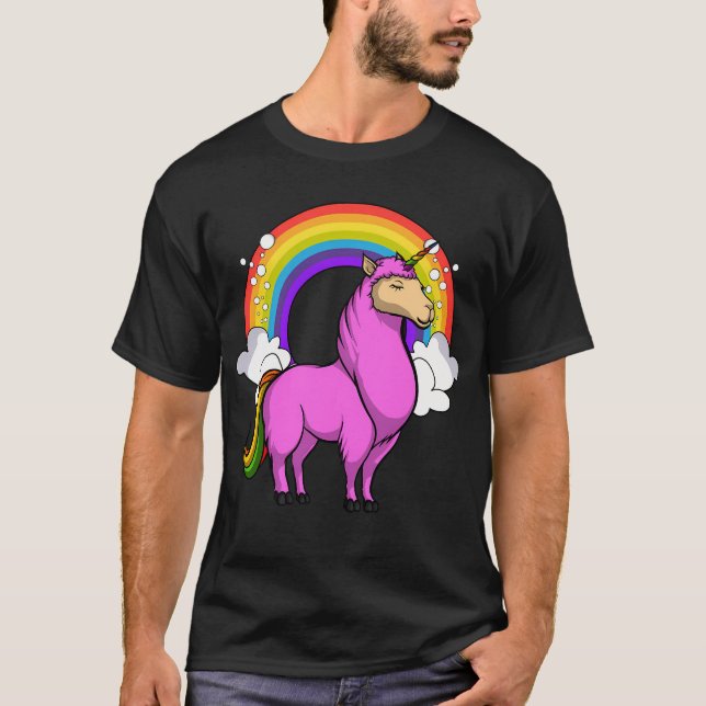 T-shirt Llamacorn Licorne Lama (Devant)