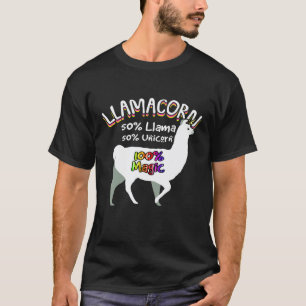 T-shirt LLamacorn moitié lama moitié licorne