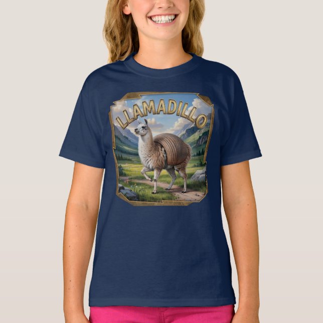 T-shirt Llamadillo Photographie Combo Créature Drôle (Devant)