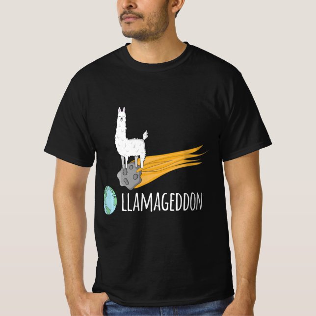 T-shirt Llamageddon Llama Armageddon Pun. (Devant)