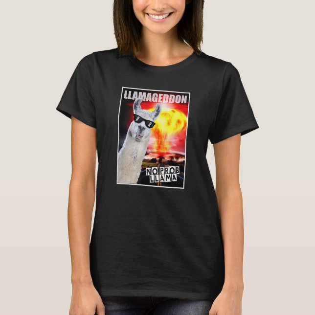 T-shirt Llamageddon Pas De Problème Maigre Graphique (Devant)