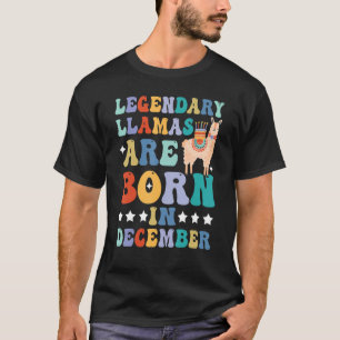 T-shirt Llamas Légendaires Sont Nés En Décembre Anniversai