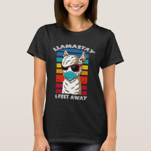T-shirt llamastay à 2 pieds de l'llama visage masque confi