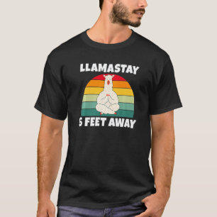T-shirt Llamastay à 6 Pieds de Distance Alpaga Lama
