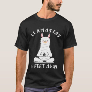 T-shirt Llamastay à 6 pieds de distance sociale Llama Yo