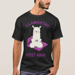 T-shirt Llamastay à 6 pieds de Llama Distances sociales