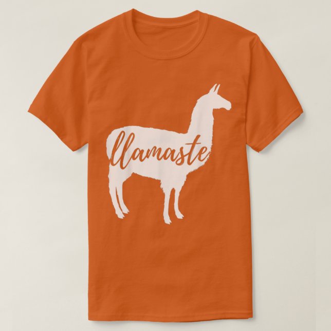 T-shirt Llamaste Namaste Citation Slogan Llama Yoga Amateu (Design devant)
