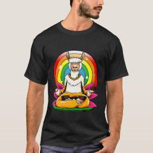 T-shirt LLamaste Yoga Lama Yogi Méditant Aime Spirituel