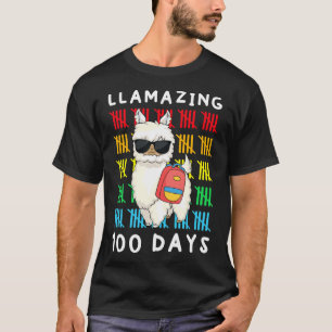 T-shirt Llamazing 100 Jours D'École Enfants Llama Enseigna