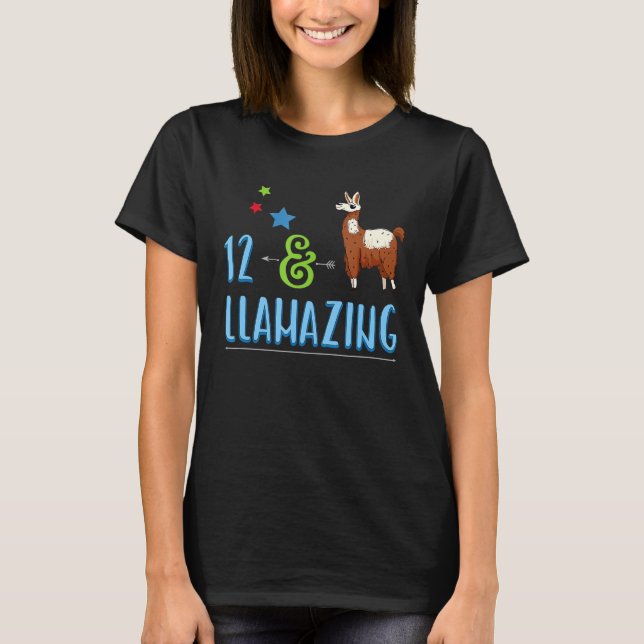 T-shirt Llamazing Llama 12e anniversaire (Devant)