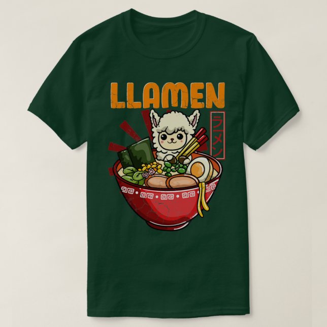 T-shirt Llamen Llamen Ramen (Design devant)