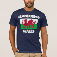 Llandudno, Pays de Galles avec drapeau gallois