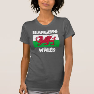 T-shirt Llangefni, Pays de Galles avec drapeau gallois