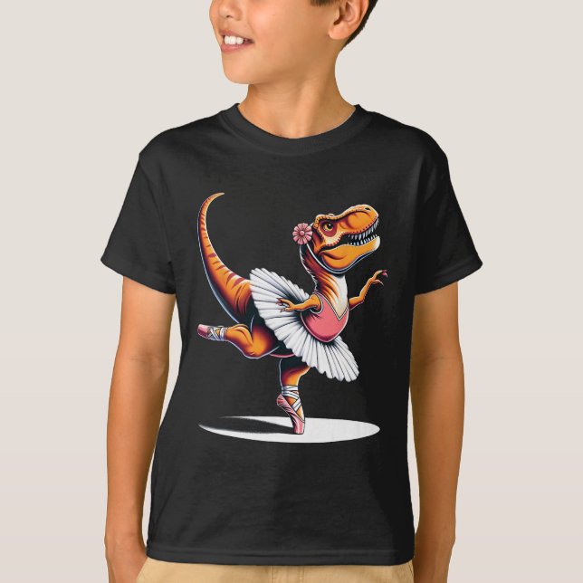 T-shirt Llerina T-rex Dancing  (Devant)