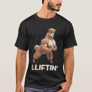T-shirt Lliftin' Llama Poids Bodybuilding Gym Fitn