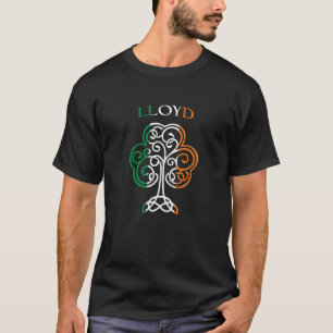 T-shirt LLOYD Irlandais Nom Shamrock Irlande Drapeau Famil