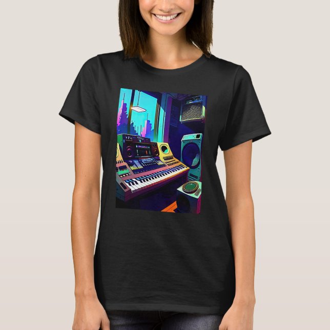 T-shirt Lo fi hip hop chillhop chill beats aesthetics  16 (Devant)