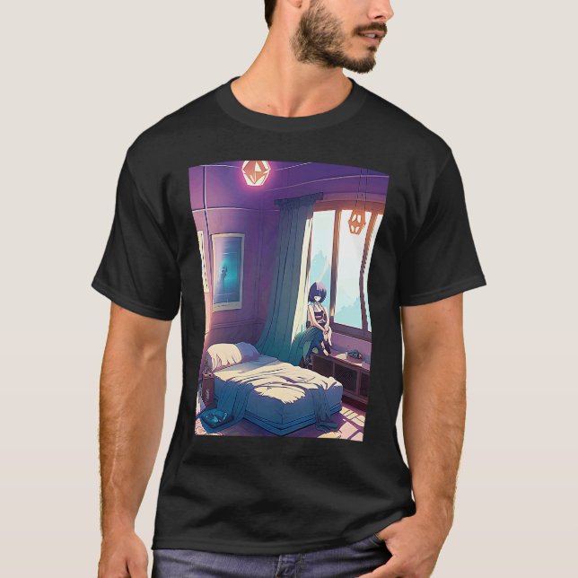 T-shirt Lo fi hip hop chillhop chill beats aesthetics  162 (Devant)