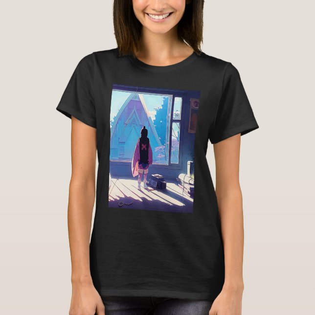 T-shirt Lo fi hip hop chillhop chill beats aesthetics  22 (Devant)