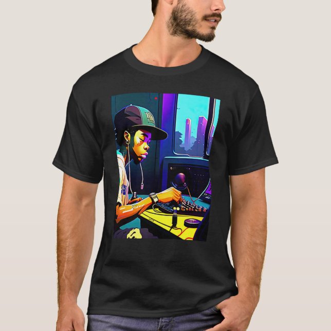 T-shirt Lo fi hip hop chillhop chill beats aesthetics  4 (Devant)