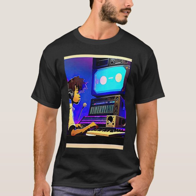 T-shirt Lo fi hip hop chillhop chill beats aesthetics  40 (Devant)