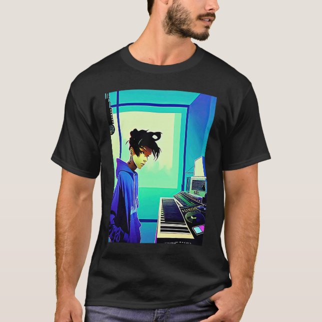 T-shirt Lo fi hip hop chillhop chill beats aesthetics  5 (Devant)
