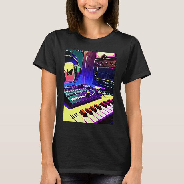 T-shirt Lo fi hip hop chillhop chill beats aesthetics  84 (Devant)