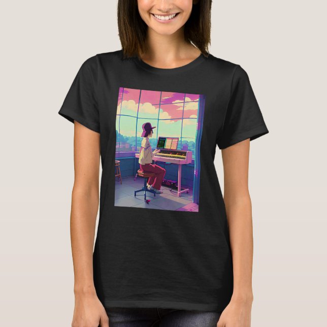 T-shirt Lo fi hip hop chillhop chill beats lofi aesthetics (Devant)