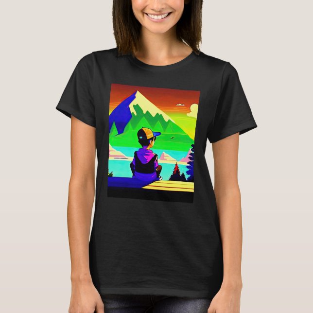 T-shirt Lo fi hip hop chillhop chill beats lofi aesthetics (Devant)