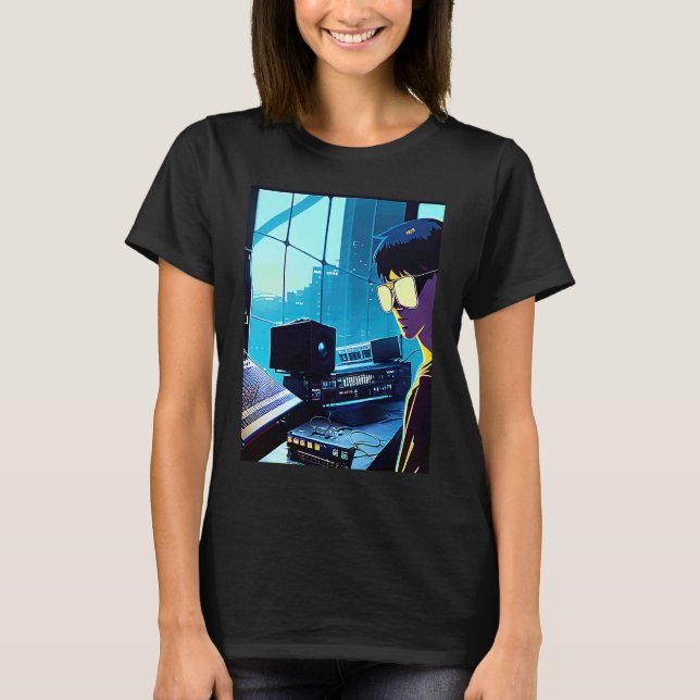 T-shirt Lo fi hip hop chillhop chill beats studio aestheti (Devant)