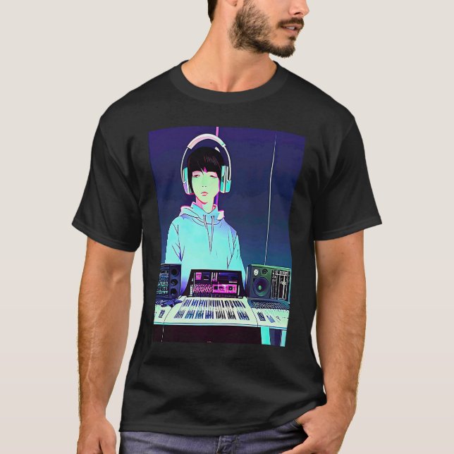 T-shirt Lo fi hip hop chillhop chill beats studio aestheti (Devant)