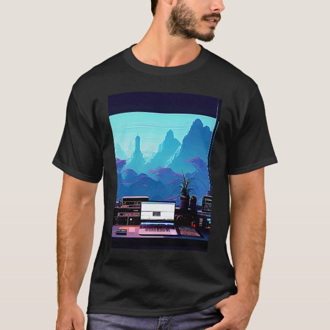 T-shirt Lo fi hip hop chillhop chill beats studio aestheti (Devant)