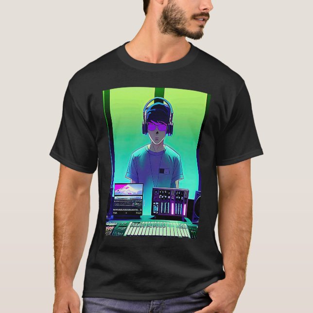 T-shirt Lo fi hip hop chillhop chill beats studio aestheti (Devant)