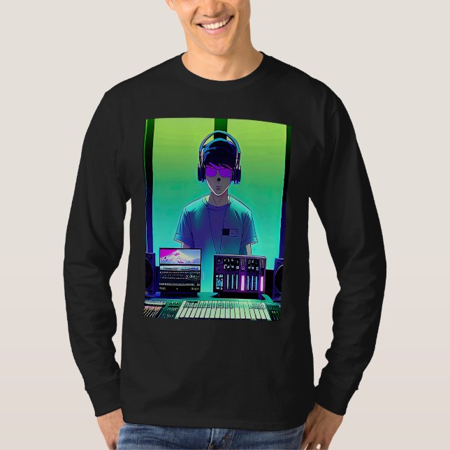 T-shirt Lo fi hip hop chillhop chill beats studio aestheti (Devant)