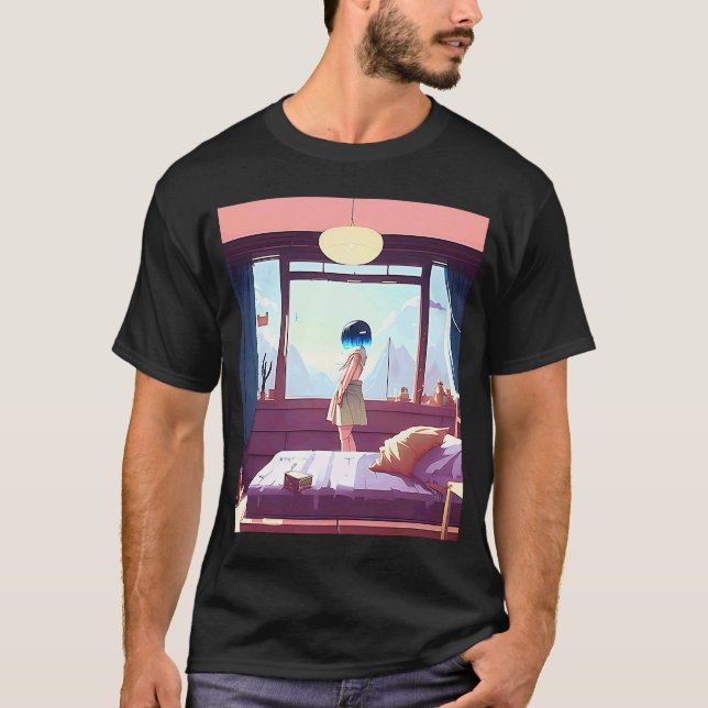 T-shirt Lo fi hip hop refroidissement chillhop bat l'esthé (Devant)