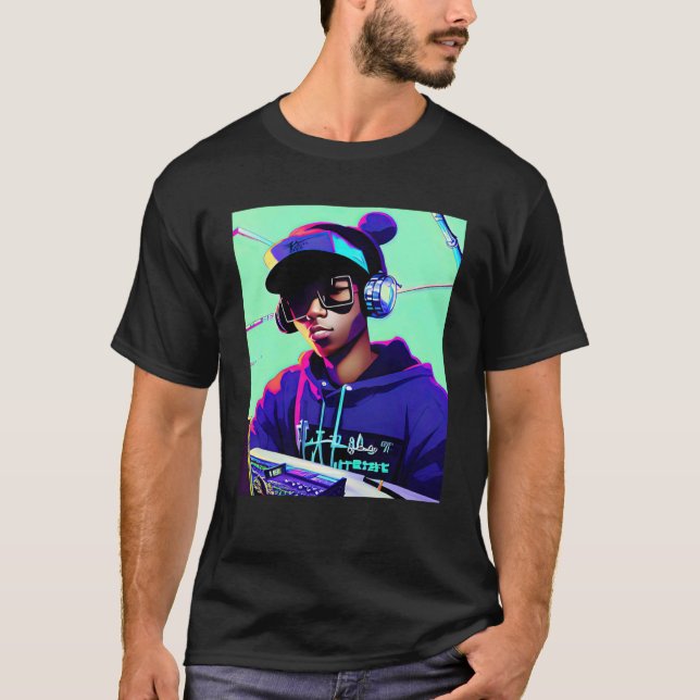 T-shirt Lo fi hip hop refroidissement chillhop bat l'esthé (Devant)