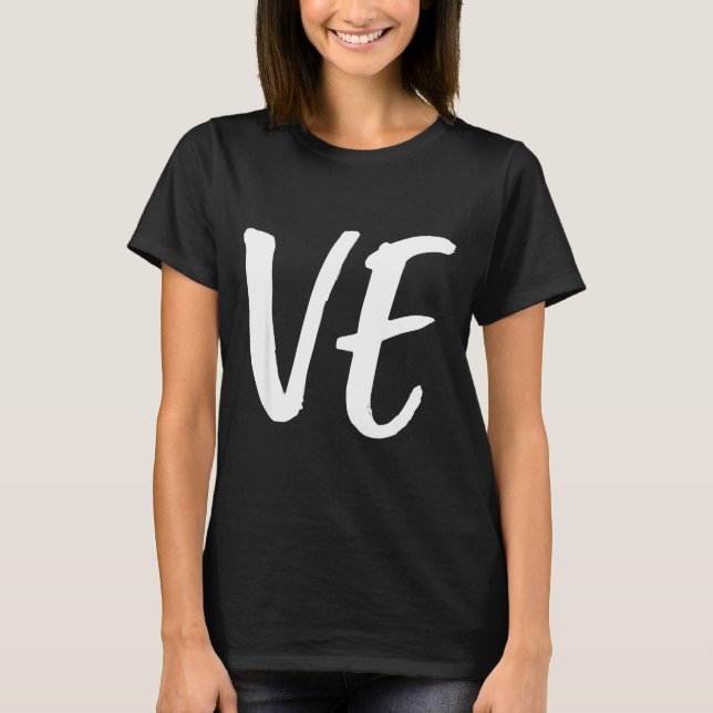 T-shirt Lo Ve Love Matching Couple Husband Wife Valentine' (Devant)