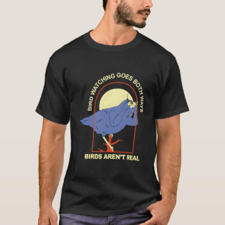 T-shirt L'Observation D'Oiseaux A Les Deux Voies -€"Oiseau