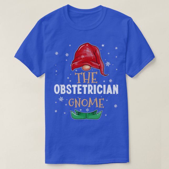 T-shirt L'obstétricien Gnome Famille Correspondant Noël O (Design devant)