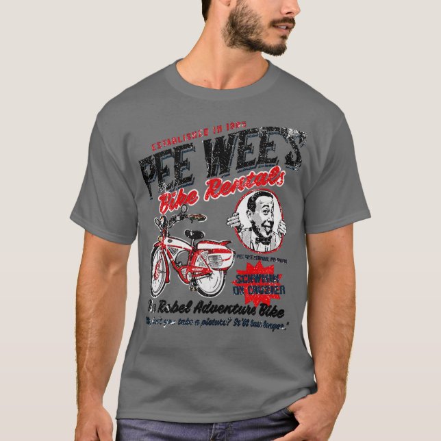 T-shirt Locations de vélos Pee Wee Herman (Devant)