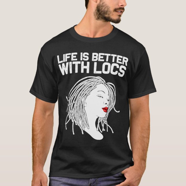 T-shirt Locaux Pour Les Femmes Aiment Dreadlocks Dreads (Devant)