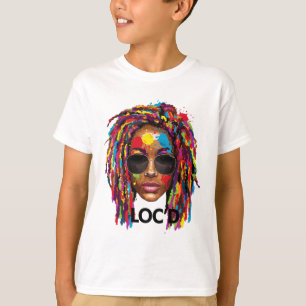 T-shirt Loc'd For Life Afro Locs Drogue Dreadlocks Noir Me