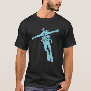 T-shirt L'Océan Appelle l'Amant de l'Aventure de Plongée V