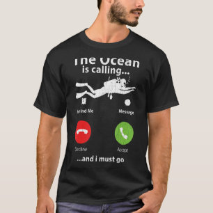 T-shirt L'Océan Appelle Plongeurs Plongée Graphique