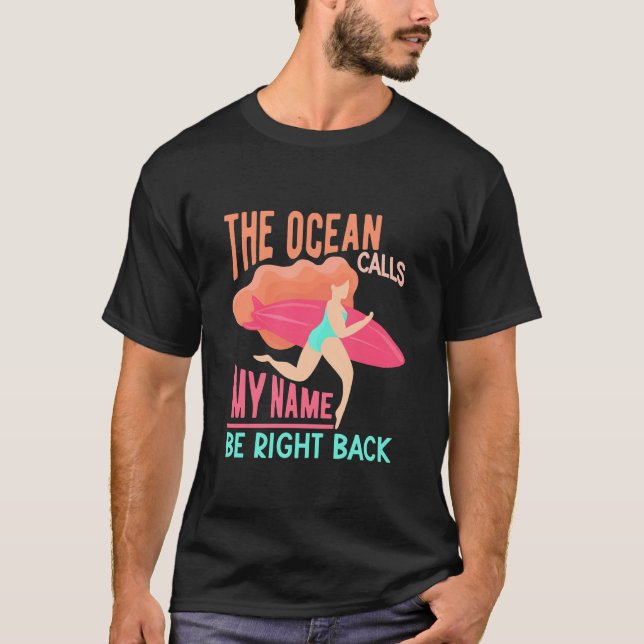 T-shirt L'Océan Appelle Surfer (Devant)